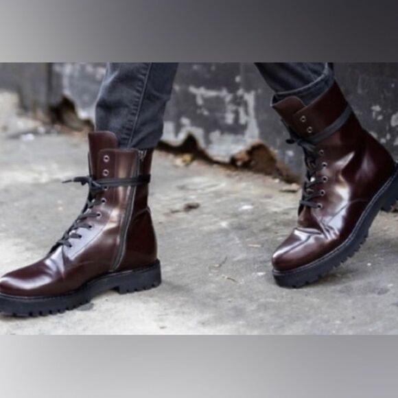 Thursday Boot Company Burgundy Combat boots, size 10 - Picture 1 of 11